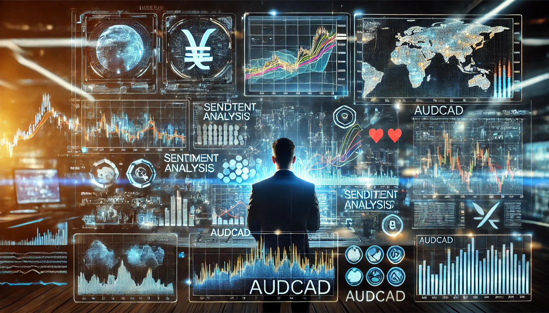 Sentiment algorithms in AUDCAD trading