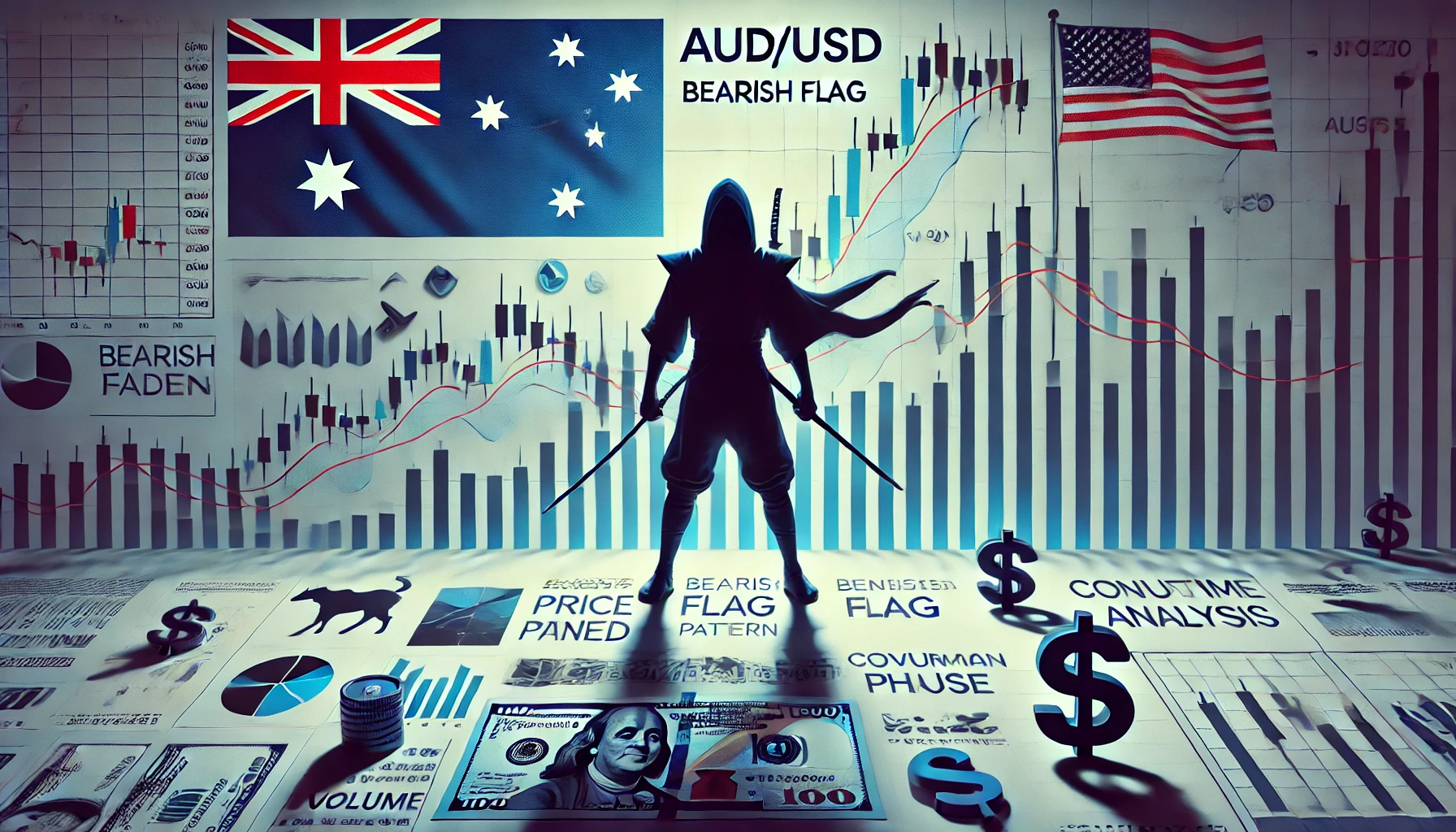 Australian Dollar to US Dollar Bearish Flag