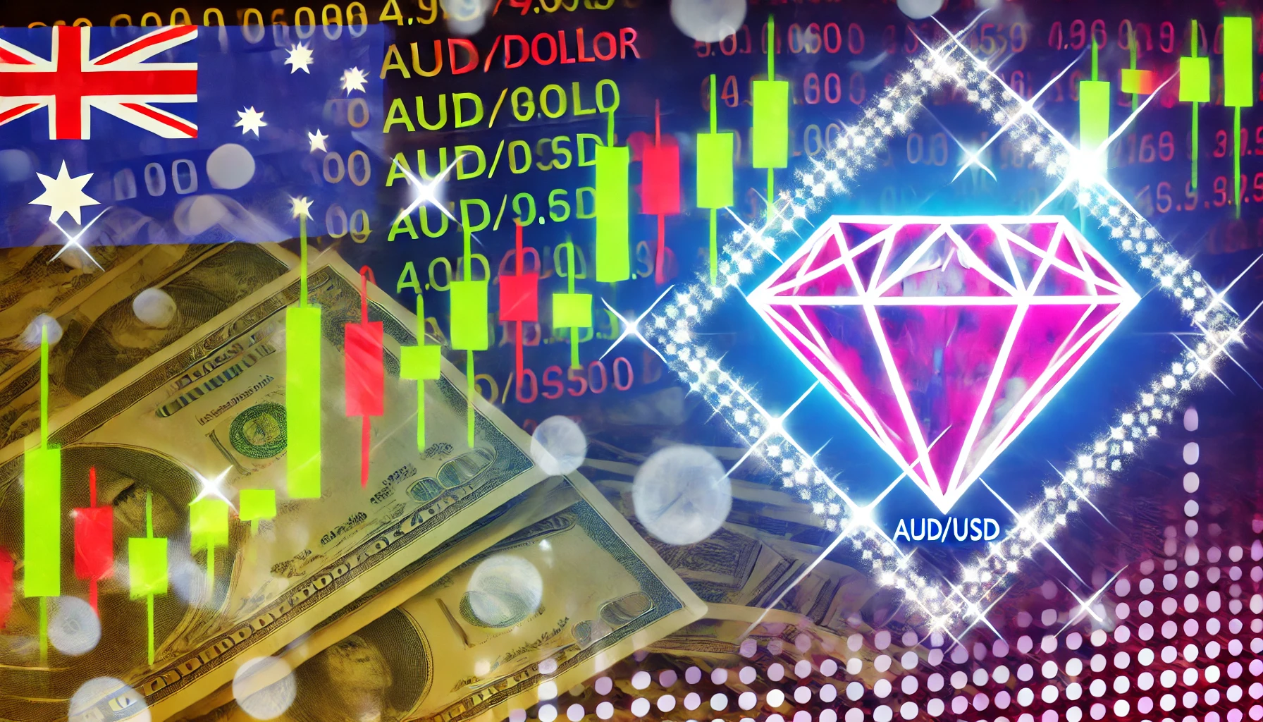 AUD/USD diamond top strategy