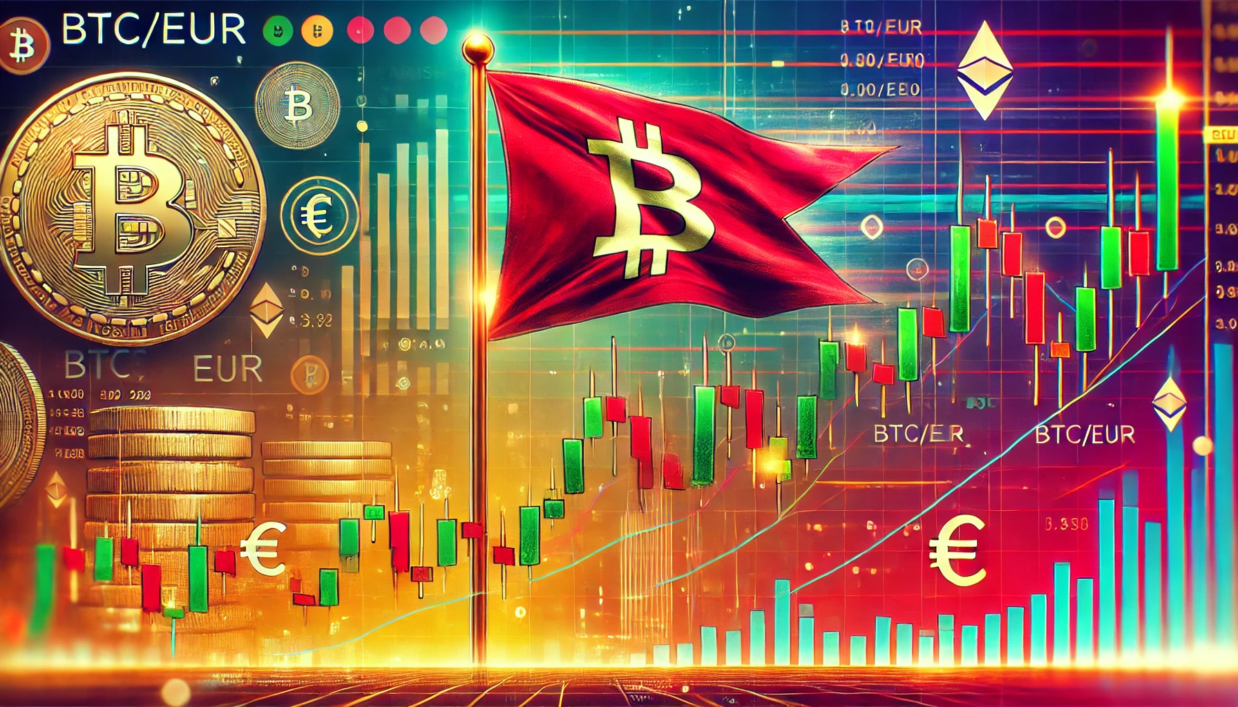 BTC/EUR Bearish Flag Strategy