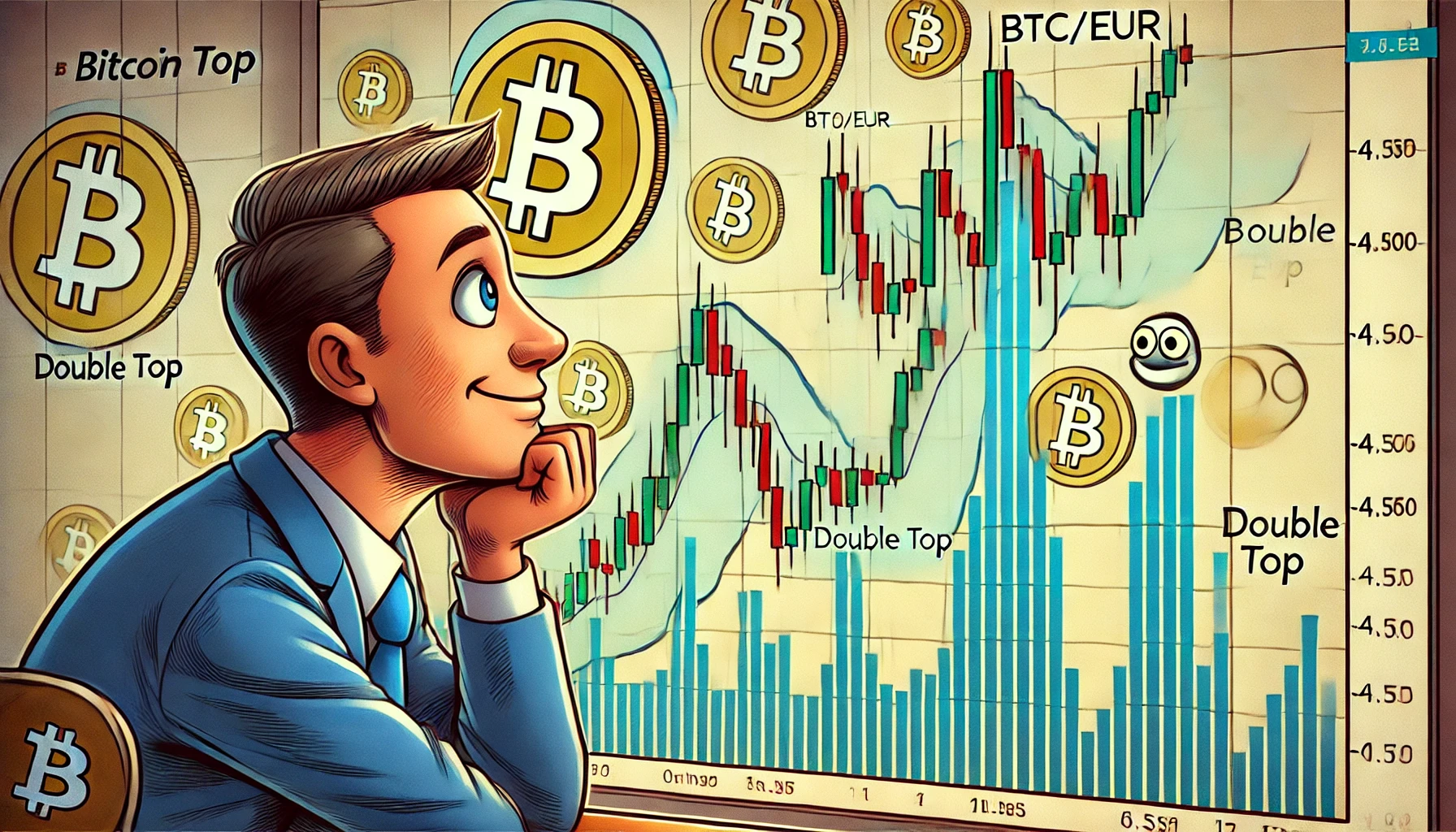 BTC/EUR double top strategy