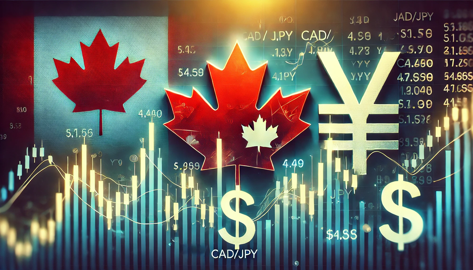 Canadian Dollar Japanese Yen triple top pattern