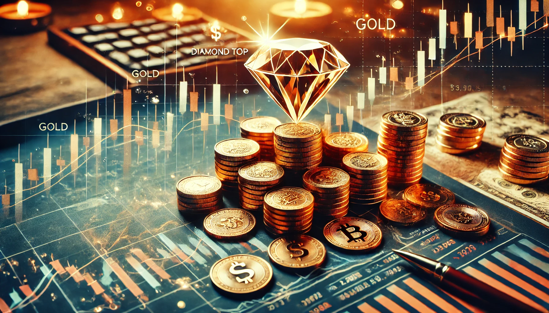 Diamond top trading technique for gold