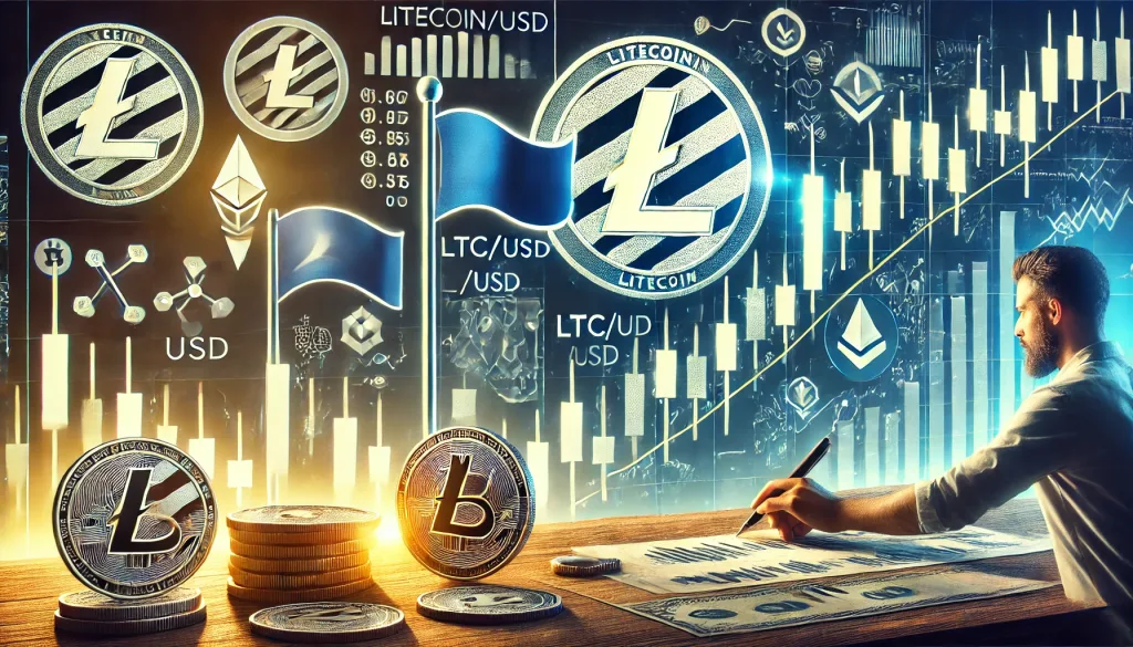 Bearish flag trading strategy for LTC/USD