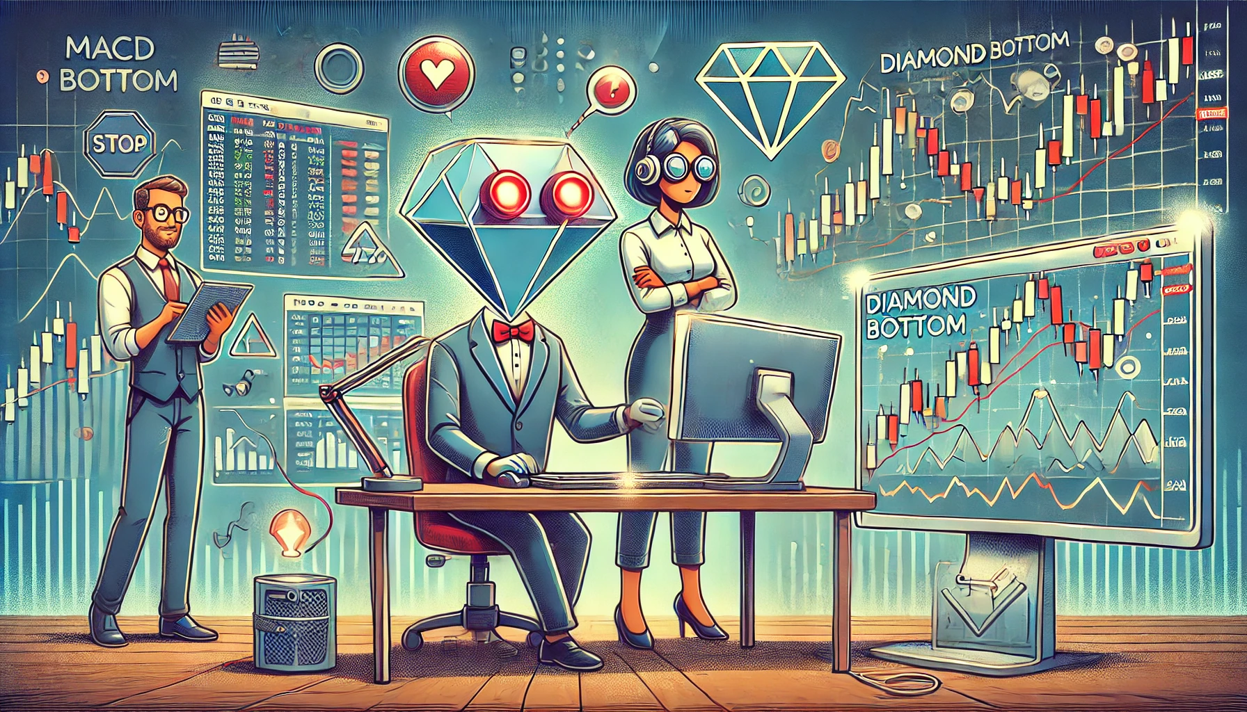 MACD Diamond Bottom reversal pattern