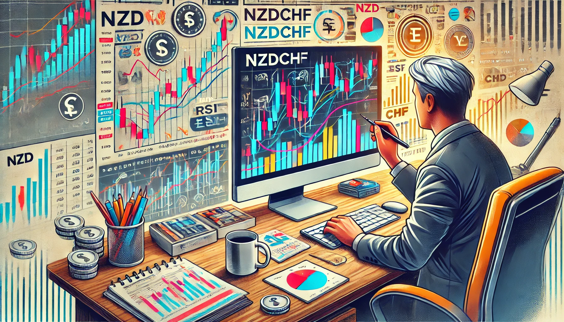 NZDCHF 1-hour trading tactics