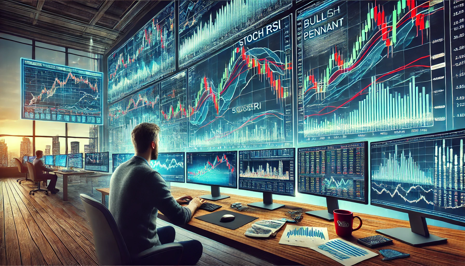 Stoch RSI bullish pennant strategy