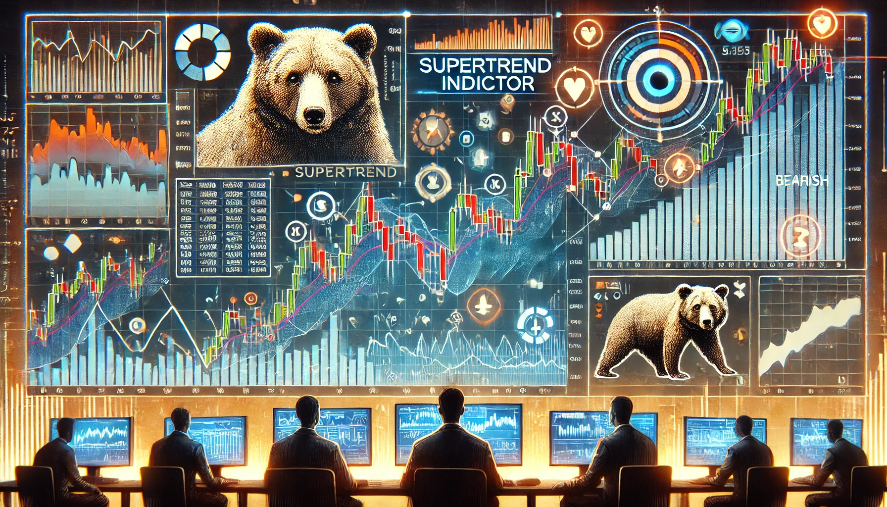 Supertrend Indicator for bearish pennant