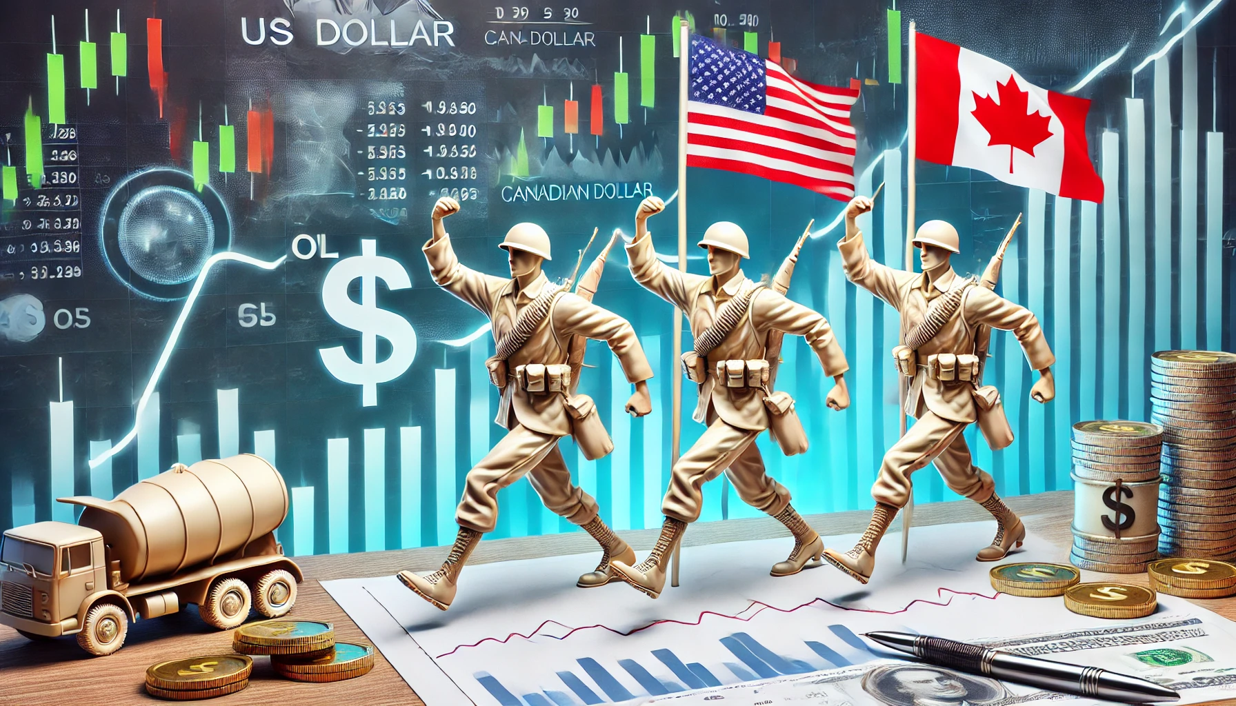 Three White Soldiers pattern for USD/CAD