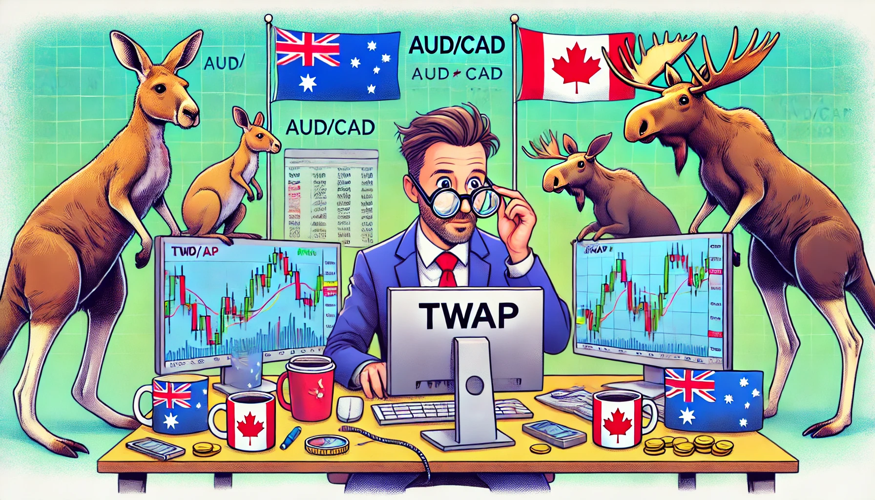 TWAP strategy for AUD/CAD