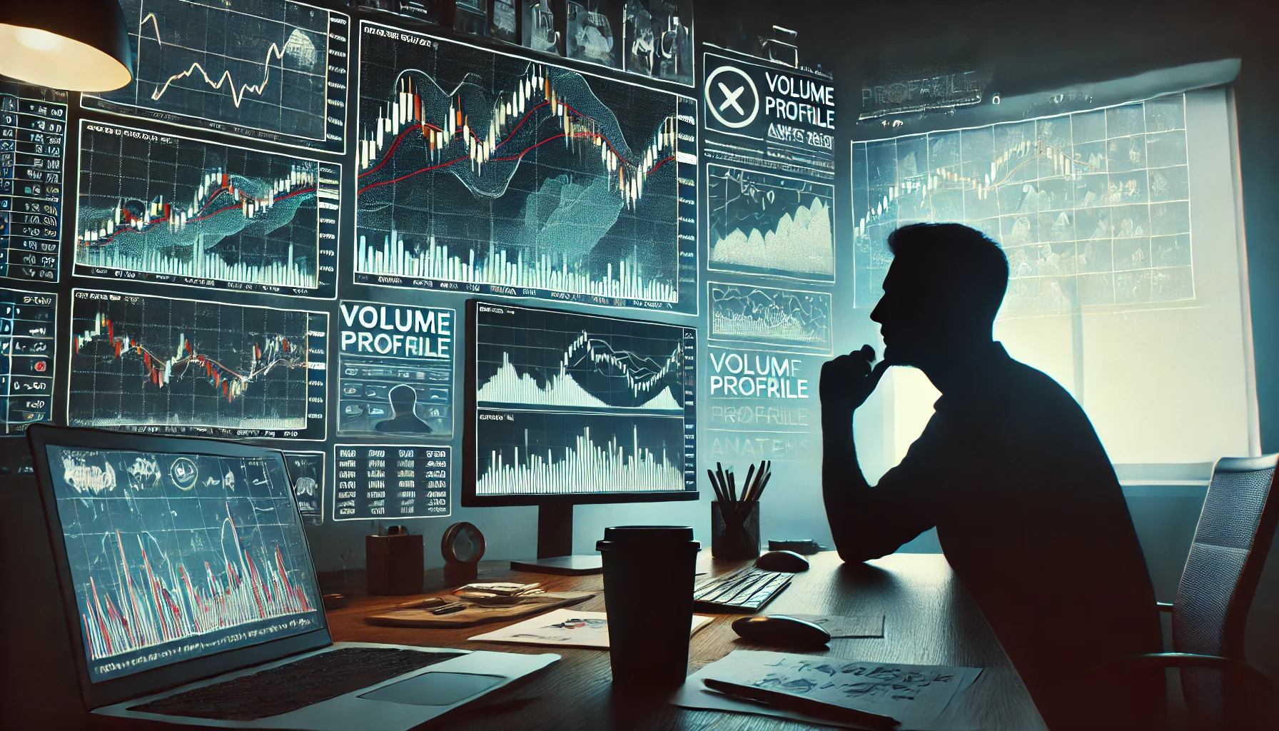 Volume Profile Bearish Flag Trading
