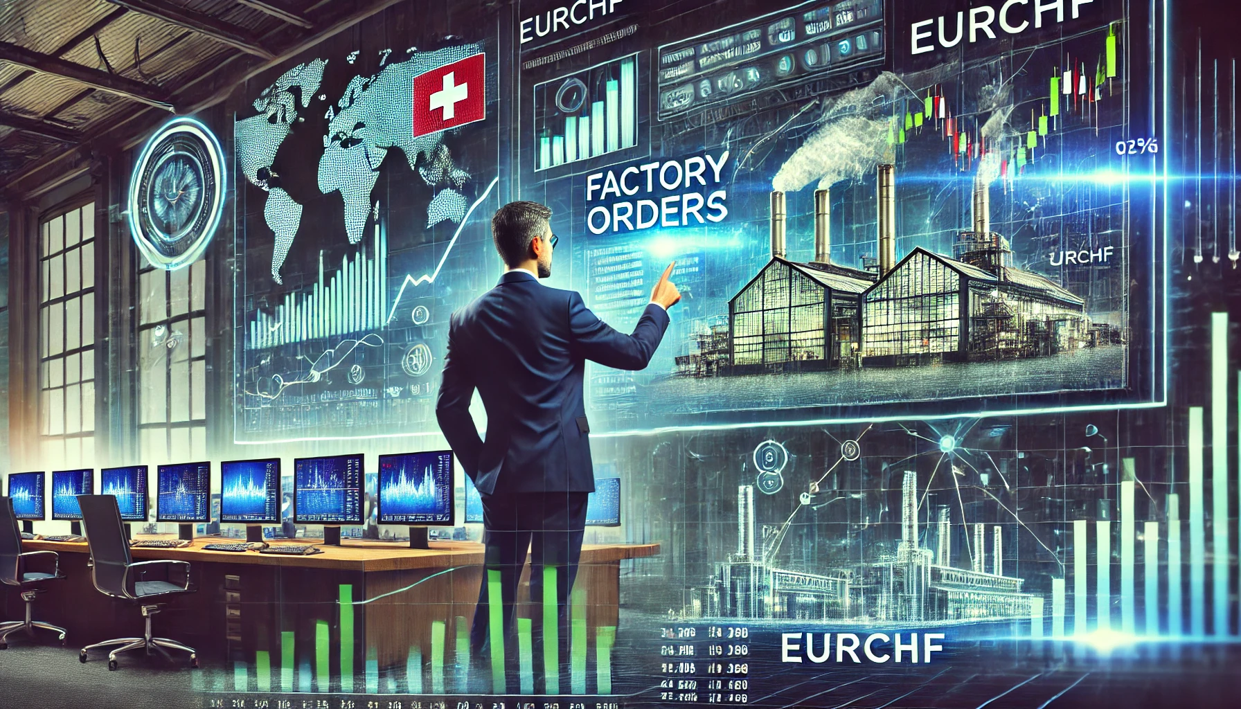 Factory orders impact on EURCHF