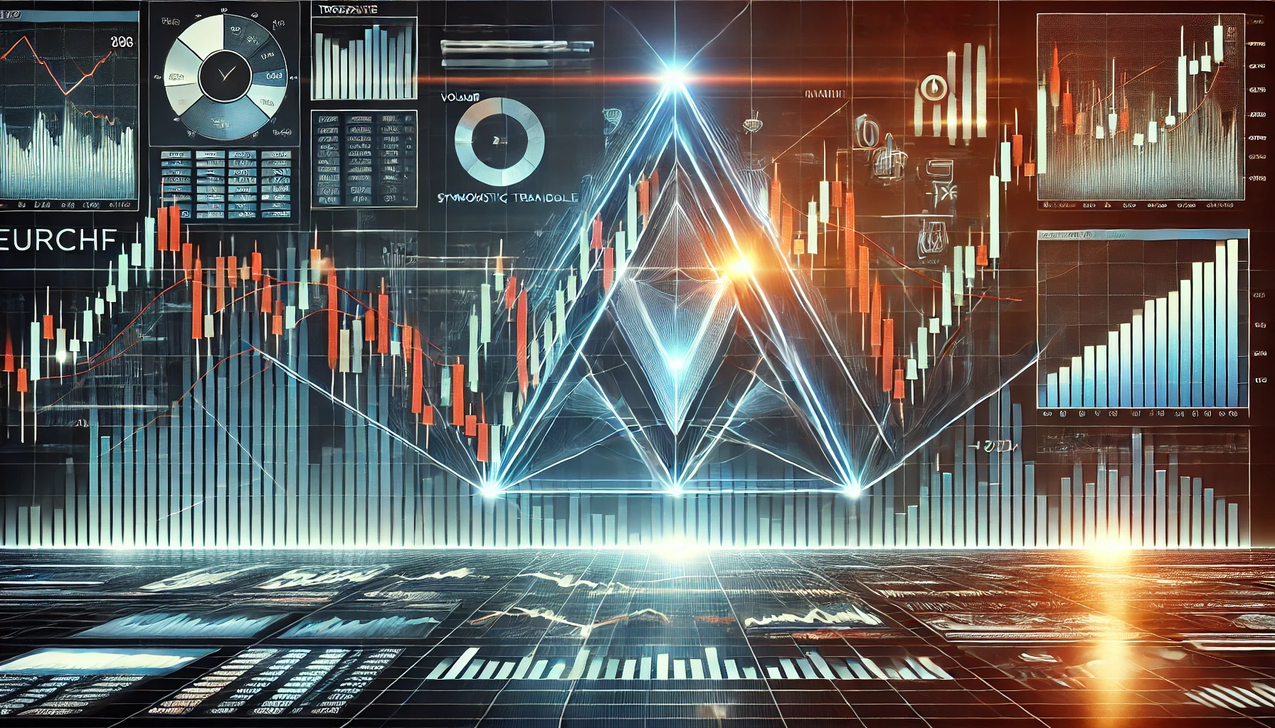EURCHF trading with symmetrical triangles