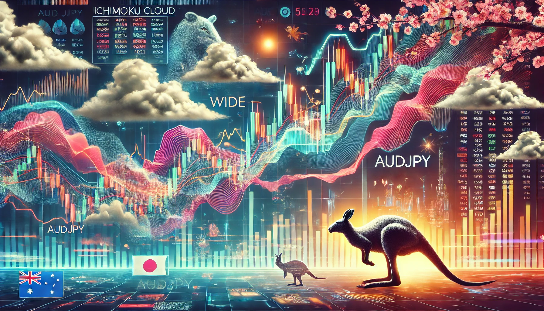 AUDJPY trading with Ichimoku Cloud