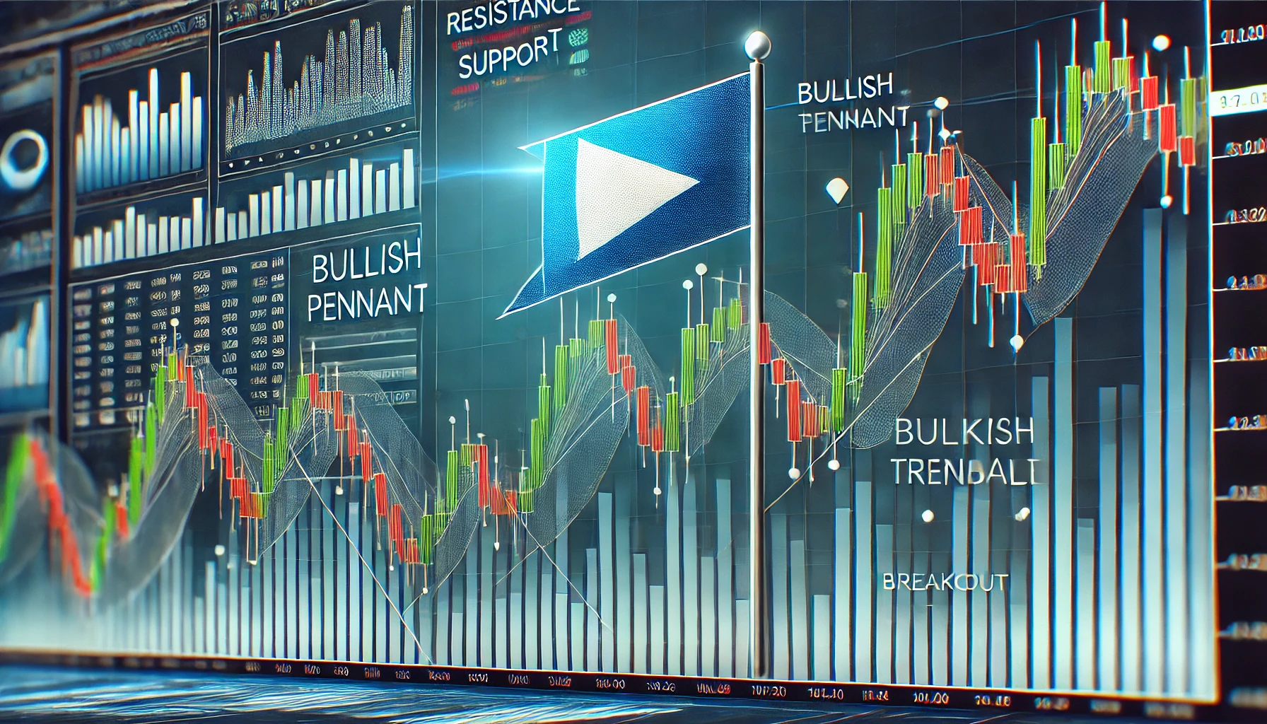 Bullish pennant trading strategies