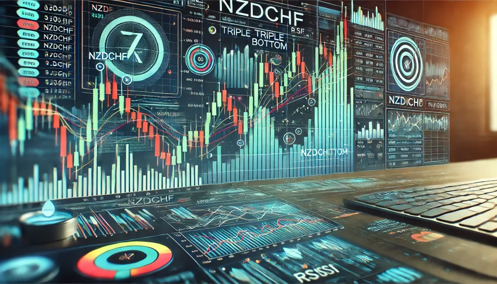Triple bottom pattern on NZDCHF