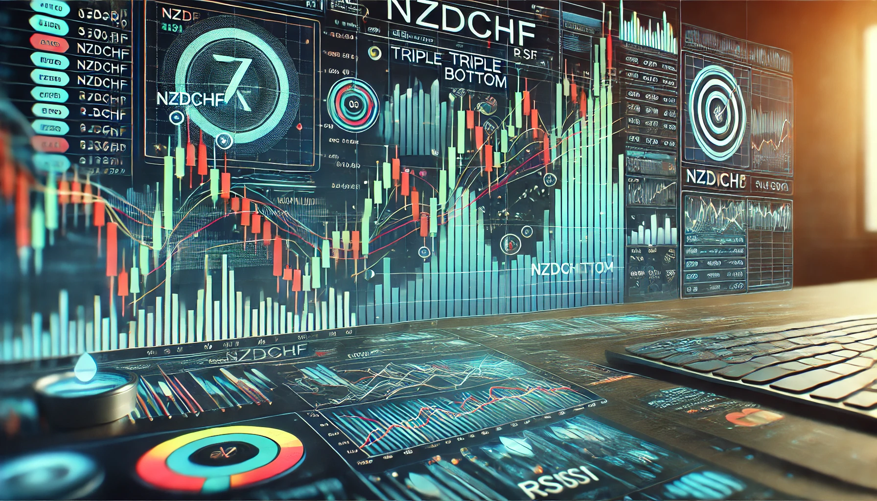 Triple bottom pattern on NZDCHF