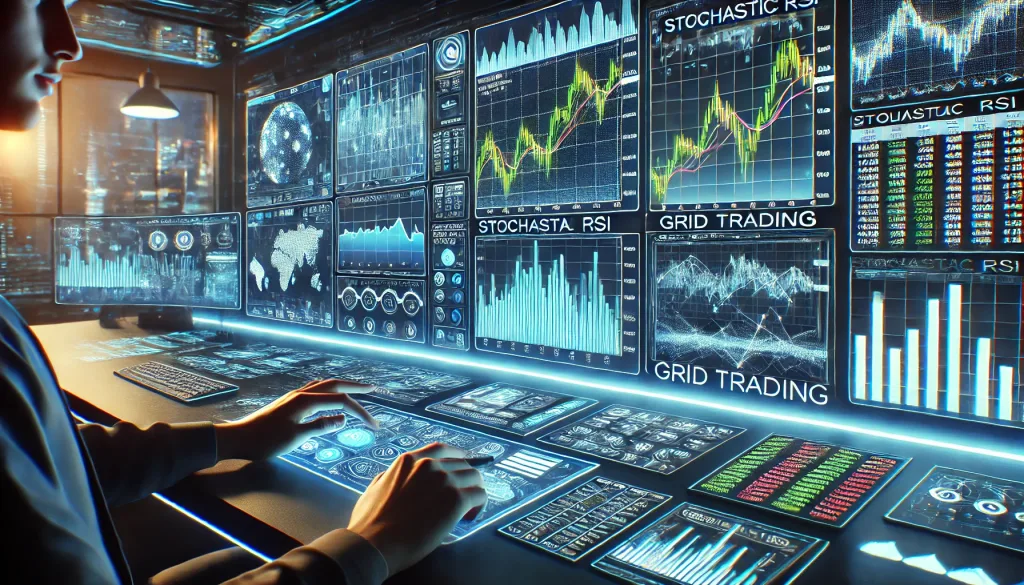 Stochastic RSI grid trading strategy