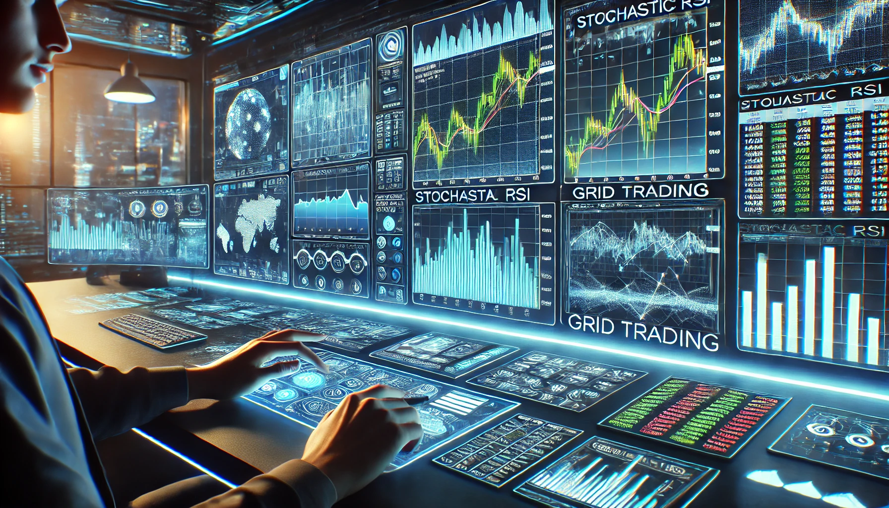 Stochastic RSI grid trading strategy
