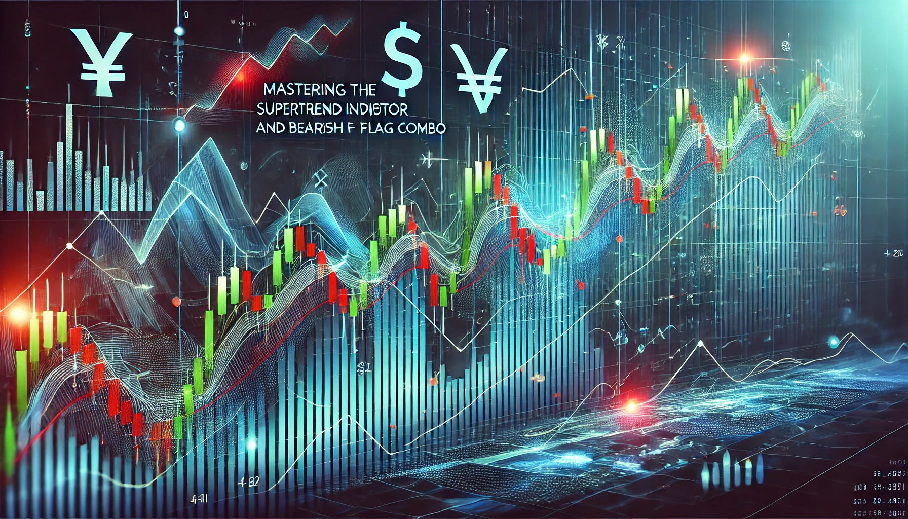 Bearish flag with supertrend indicator