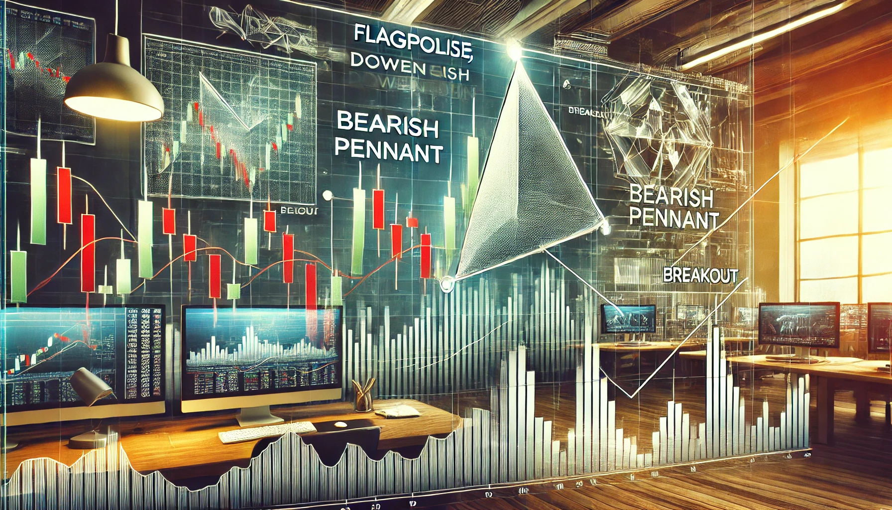 Bearish pennant trading strategy