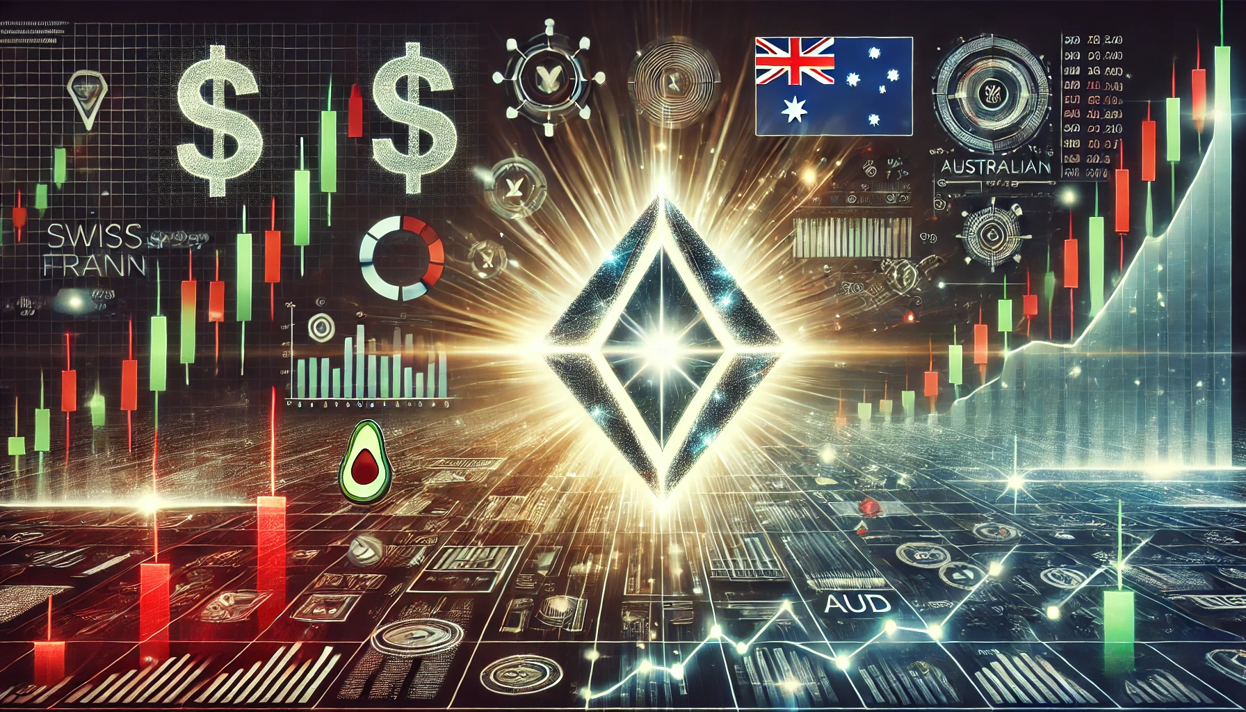 Diamond bottom trading pattern CHF/AUD