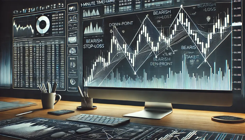 Bearish pennant strategy for scalping