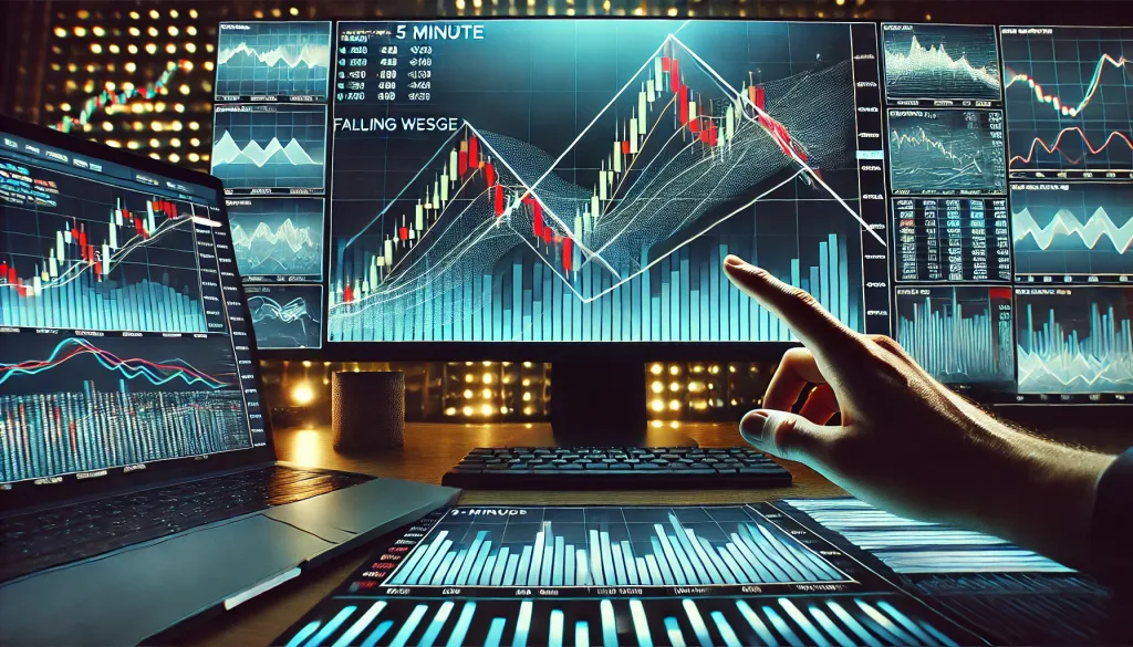 5-minute falling wedge strategy