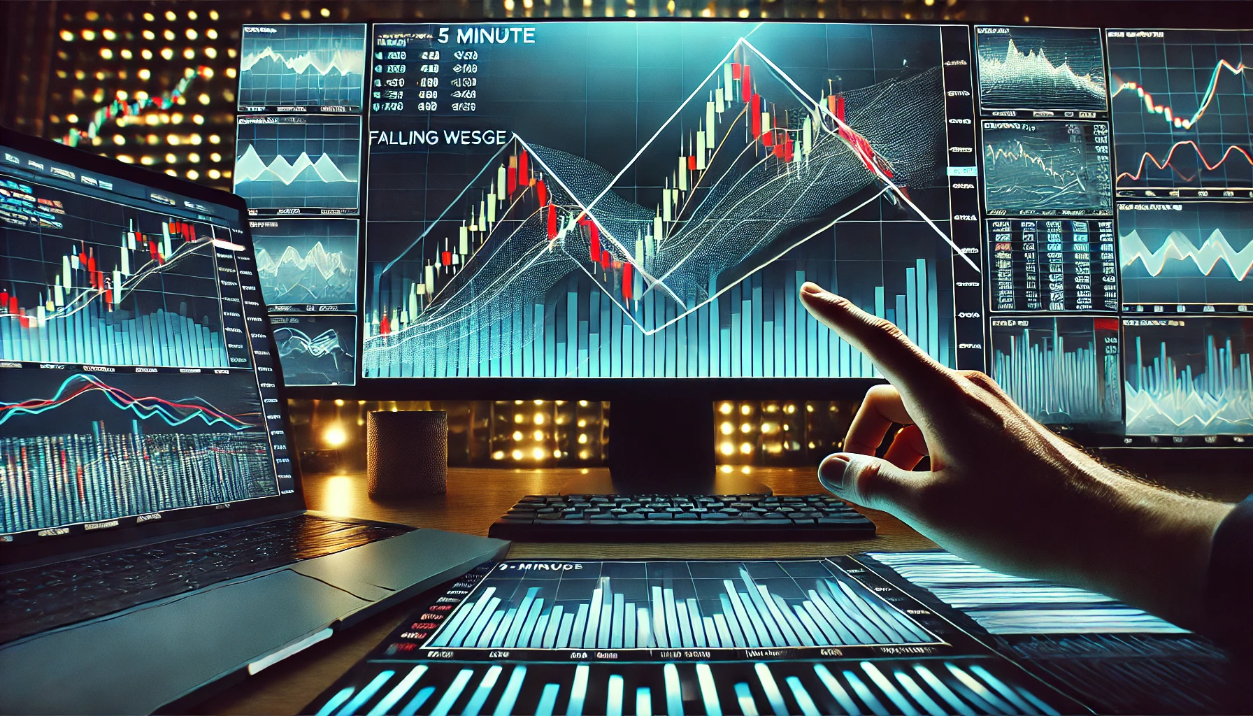 5-minute falling wedge strategy