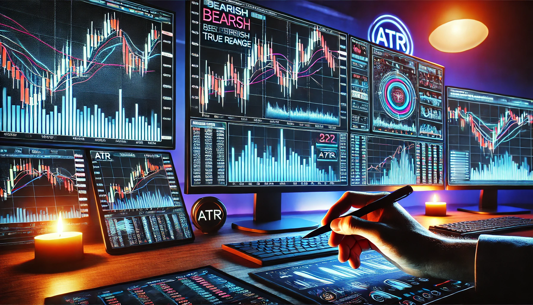 ATR strategy for bearish pennant