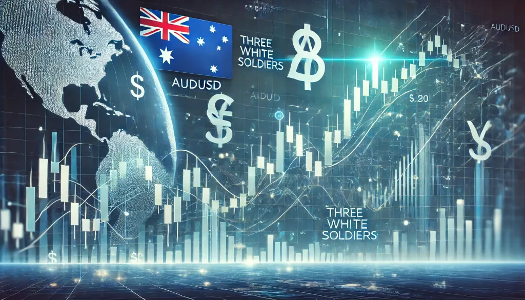 Three White Soldiers trading pattern AUDUSD