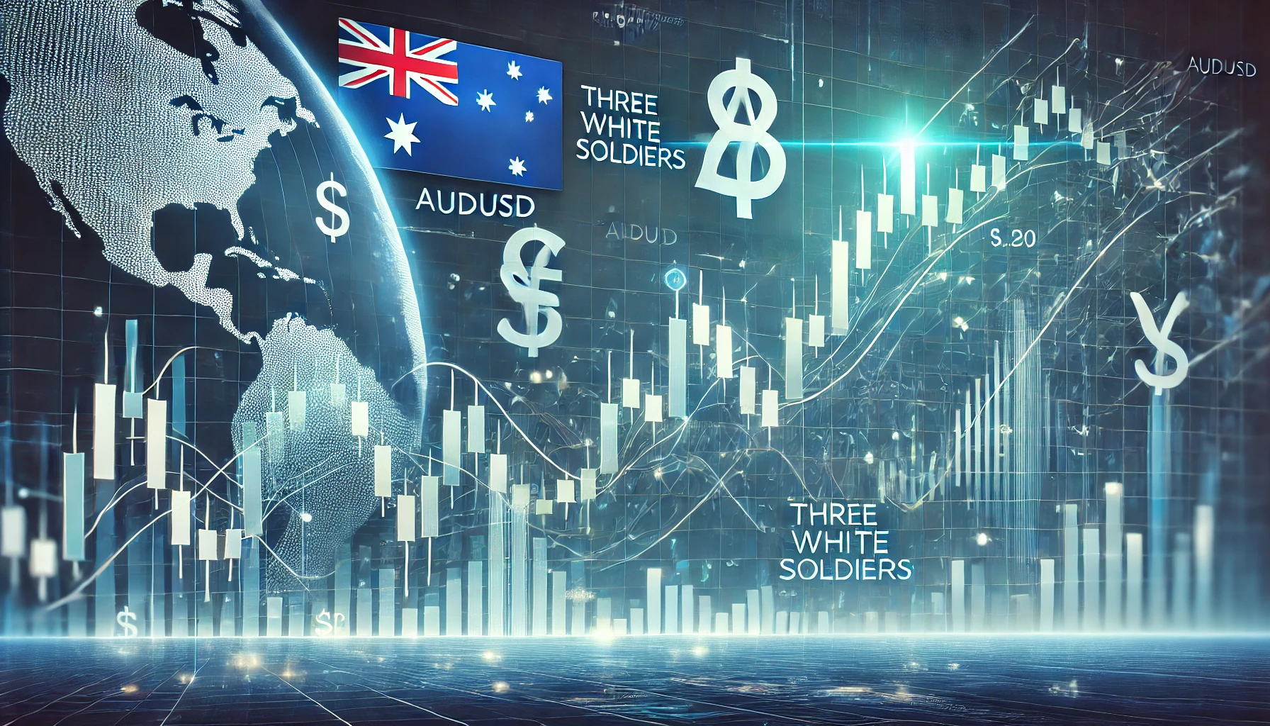 Three White Soldiers trading pattern AUDUSD