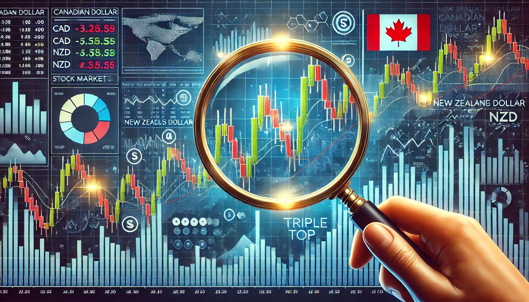 CAD/NZD triple top trading technique