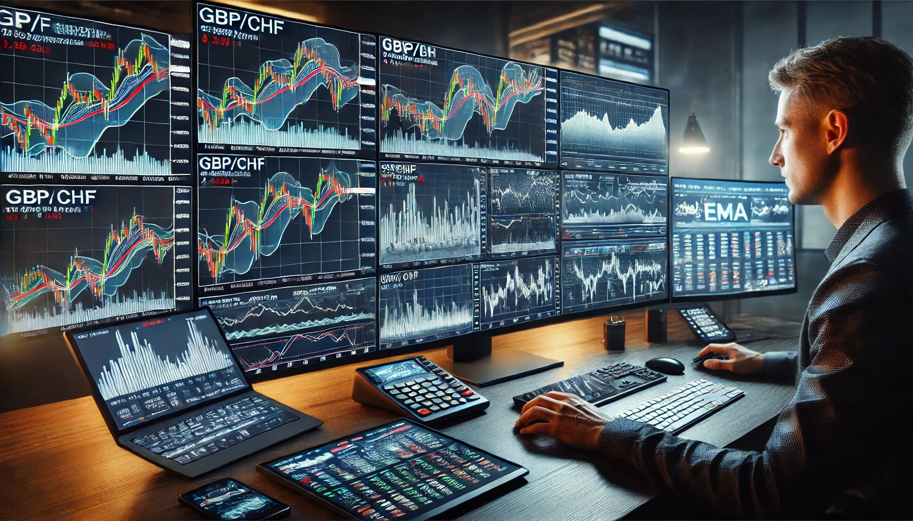 EMA trading technique for British Pound Swiss Franc