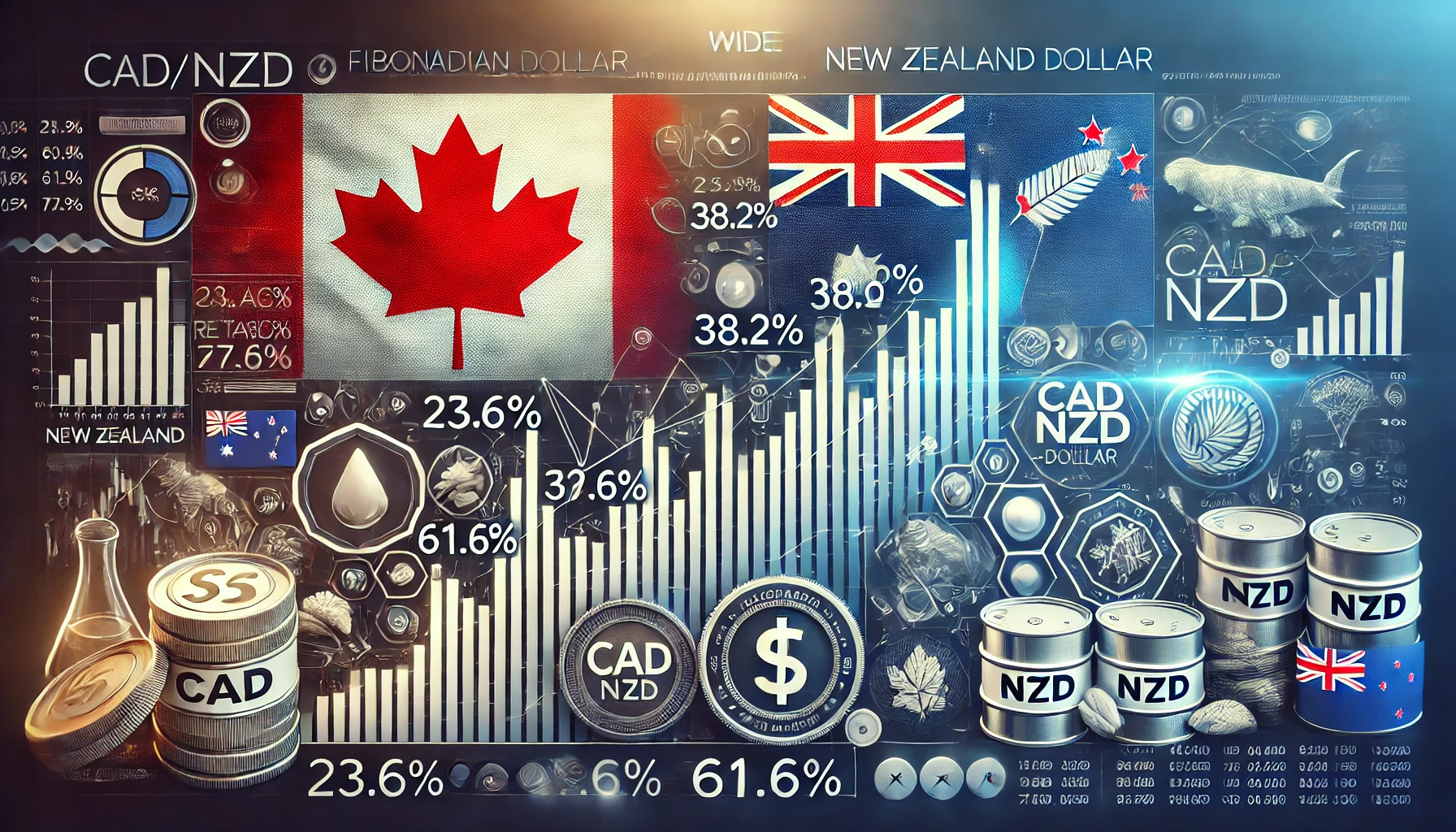Fibonacci retracement CAD/NZD trading