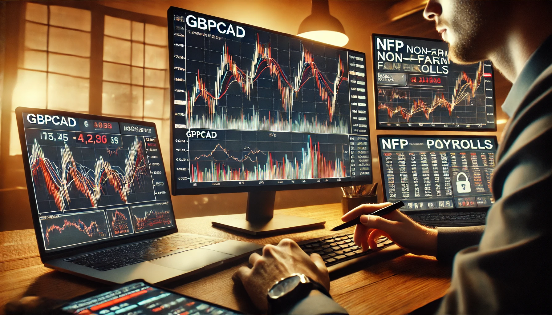 GBPCAD reaction to Non-Farm Payrolls