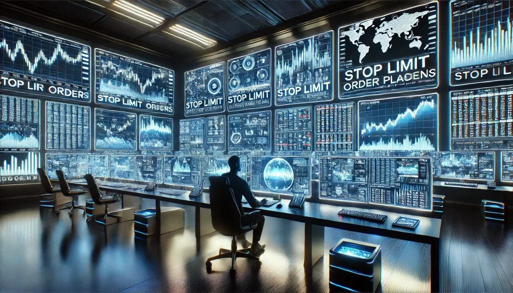 Stop limit orders in algorithmic trading