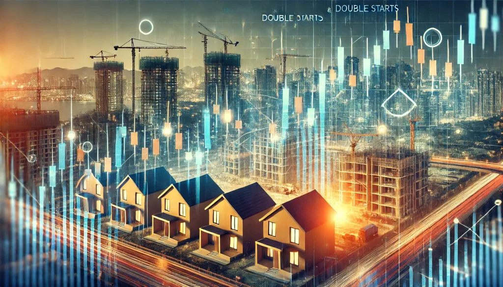 Double top trading technique using housing starts
