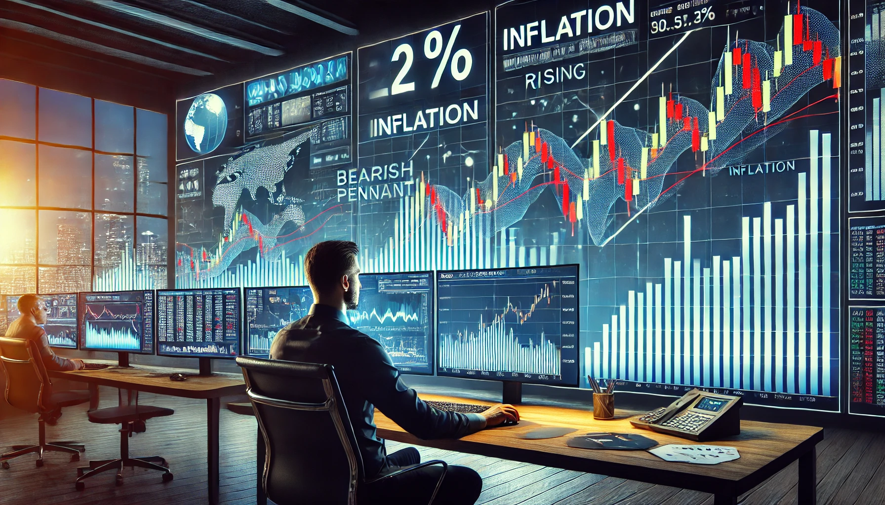 Inflation-driven bearish pennant analysis