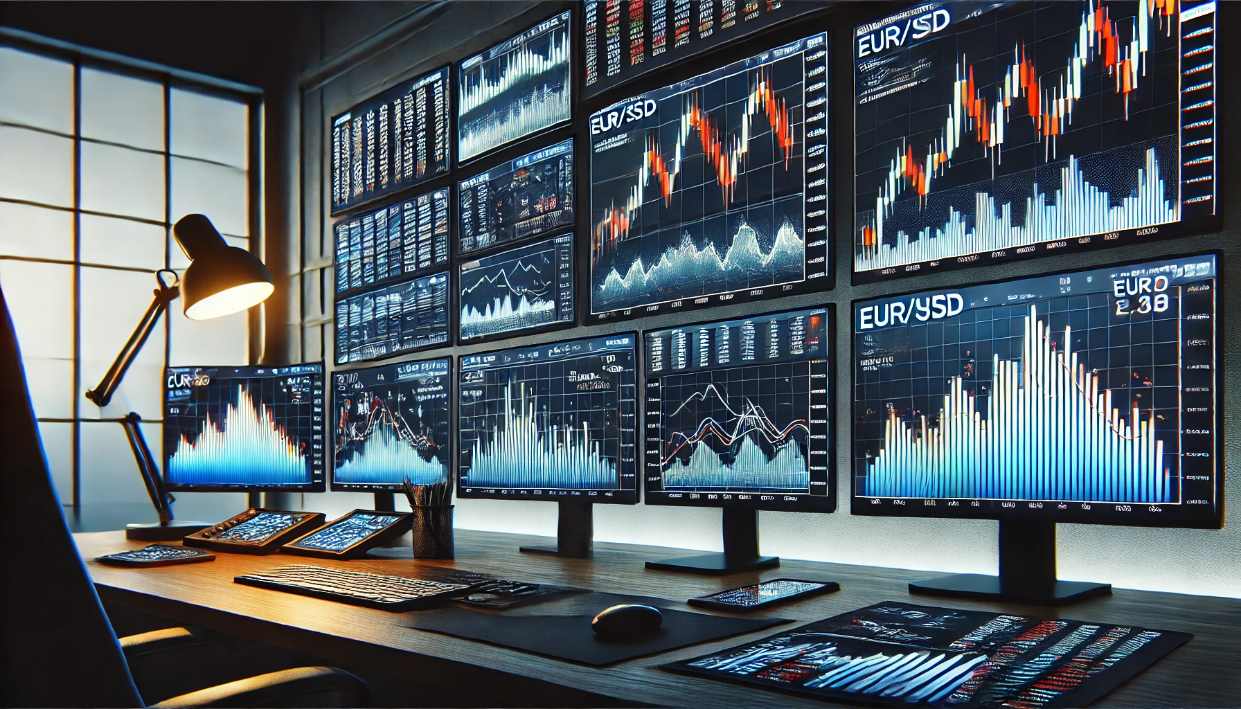 Bearish pennant trading in liquid markets