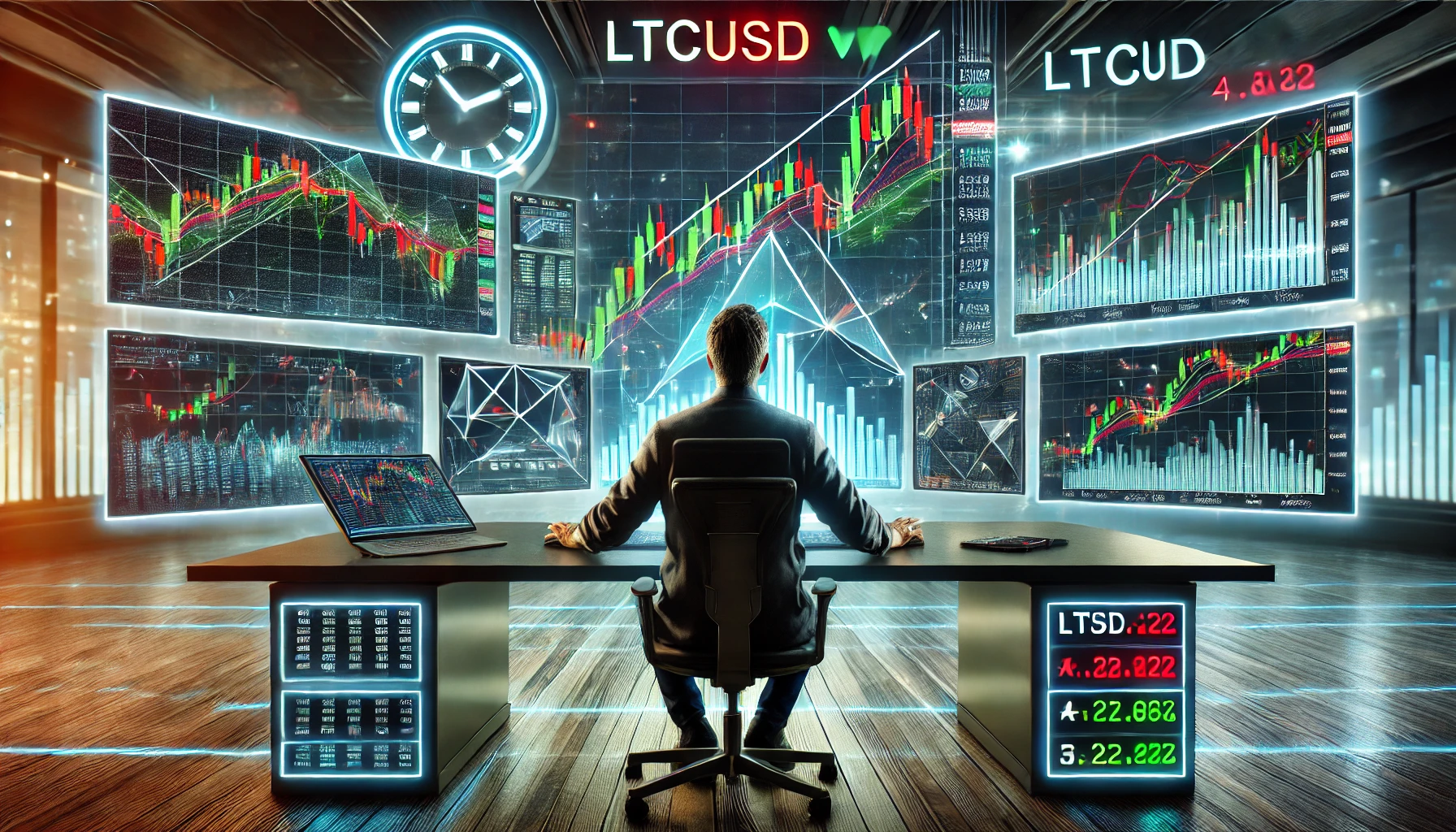 LTCUSD ascending triangle strategy