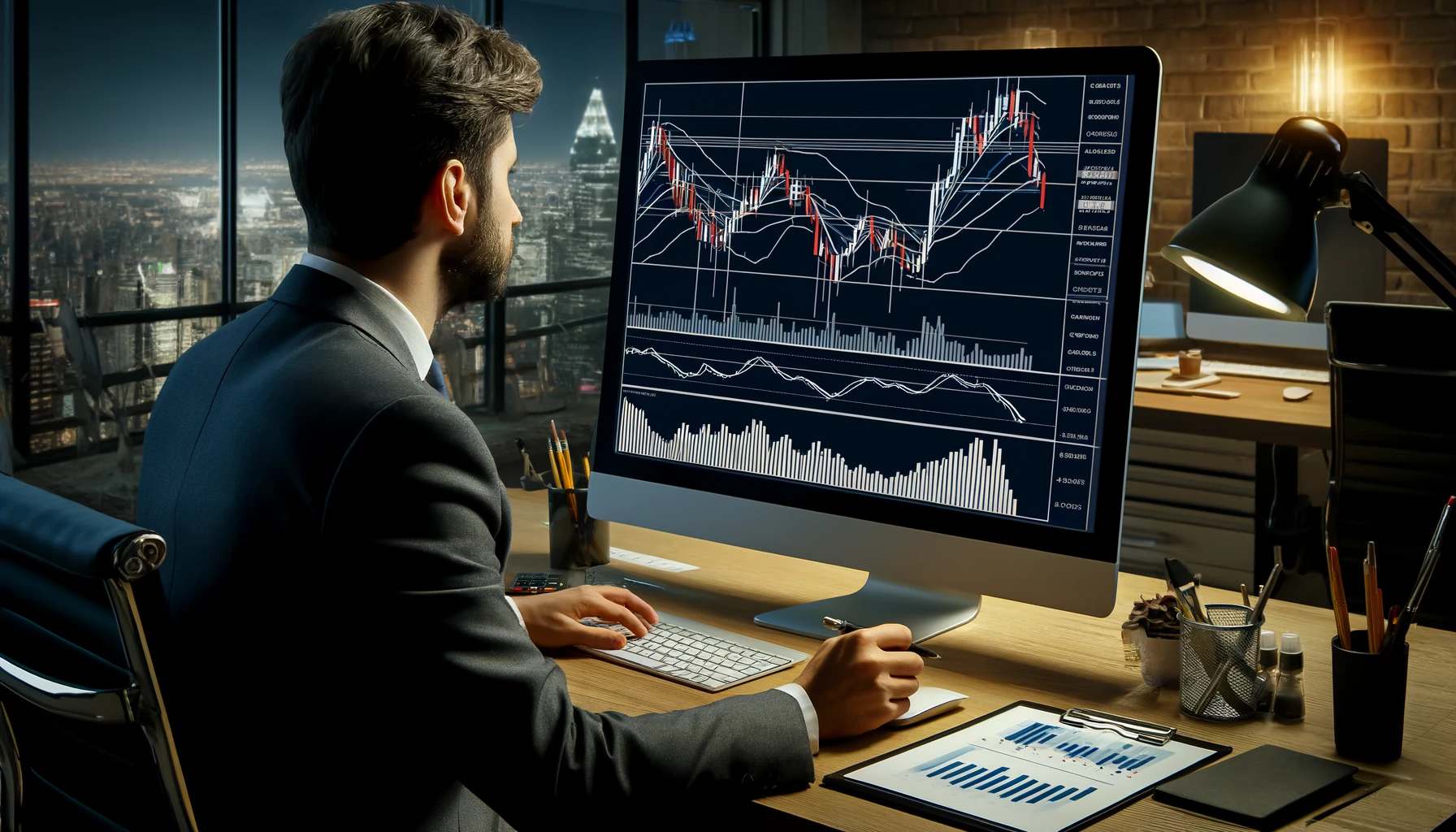 MACD trading strategy with descending broadening wedge