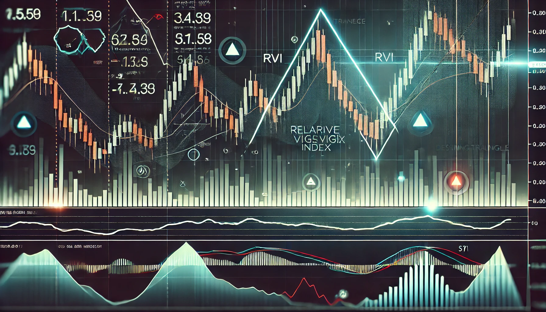RVI and descending triangle Forex setup