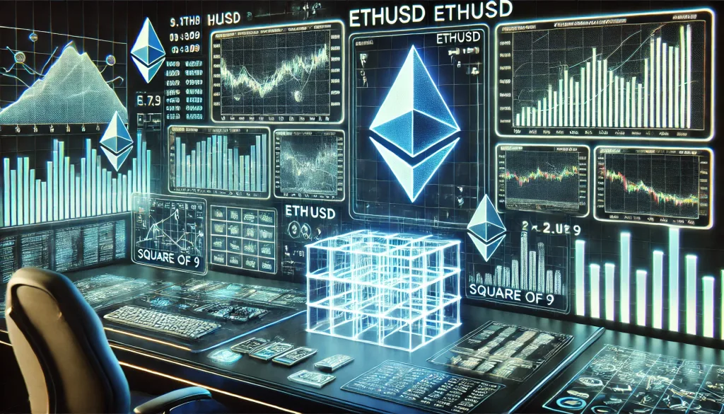 Square of 9 price projection ETHUSD