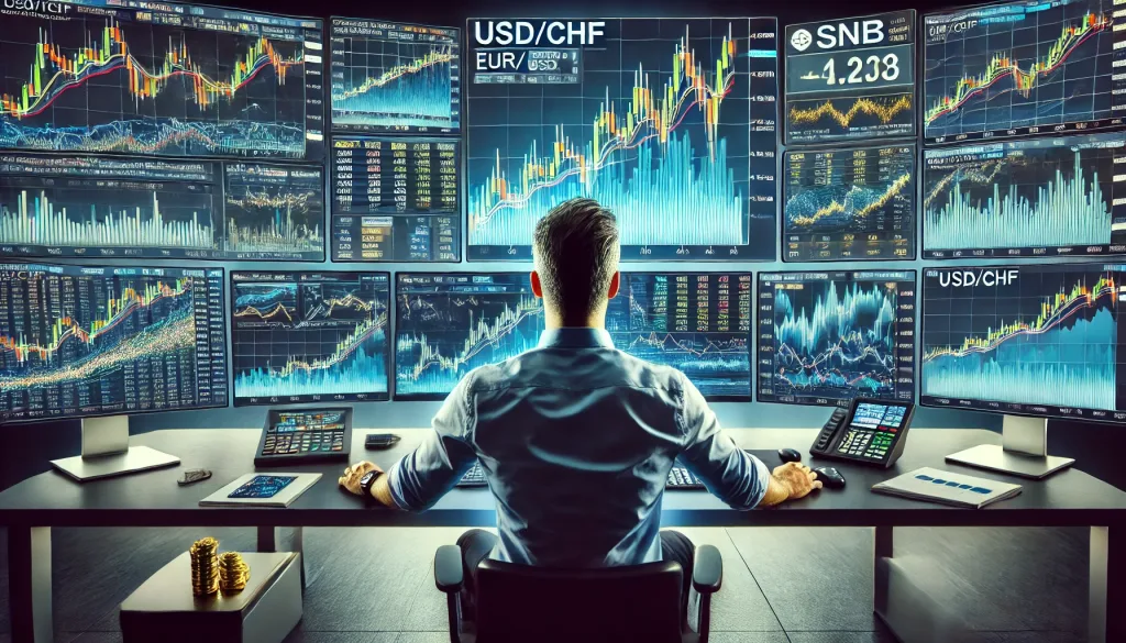 USD/CHF trading in volatile market