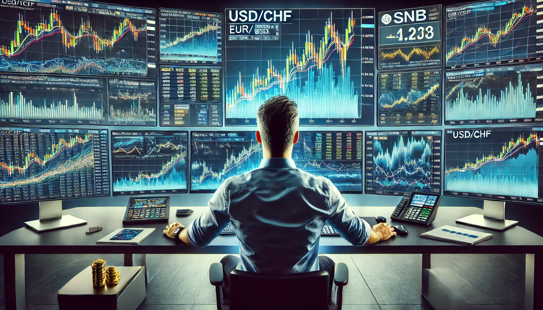 USD/CHF trading in volatile market