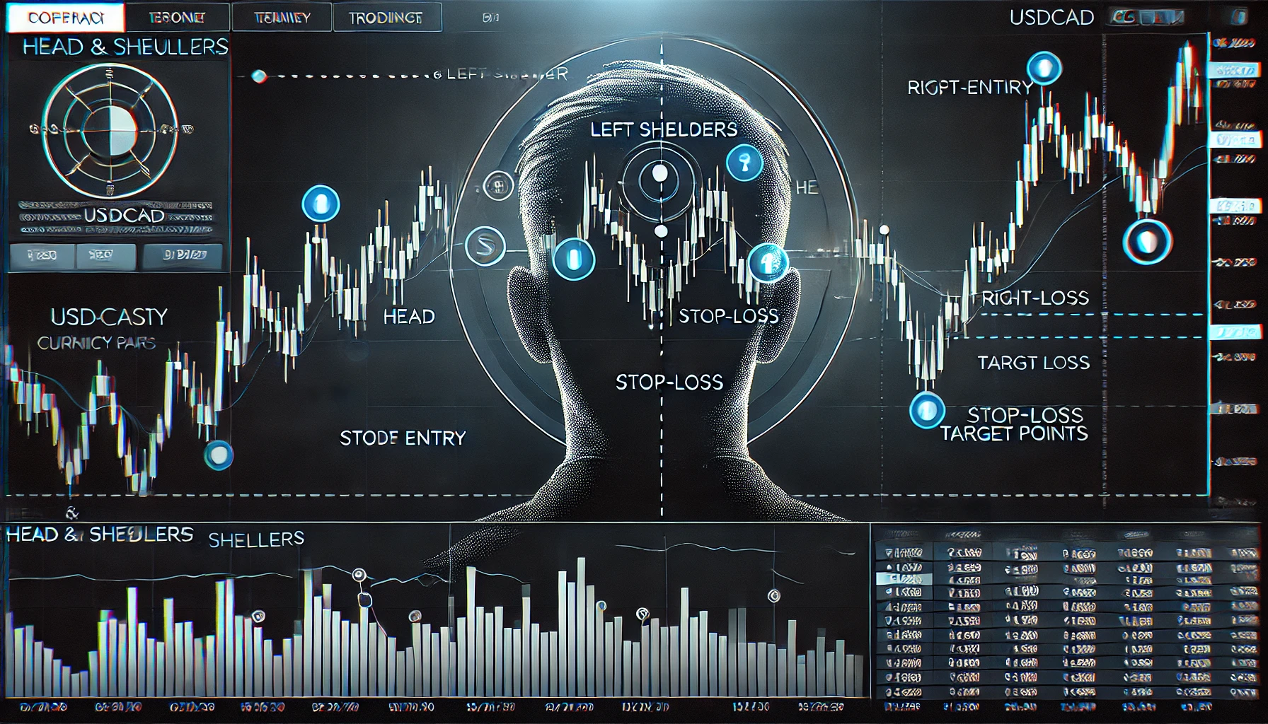 USDCAD Head and Shoulders trading strategy