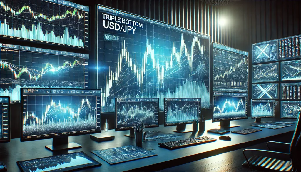 Triple bottom trading technique for USDJPY