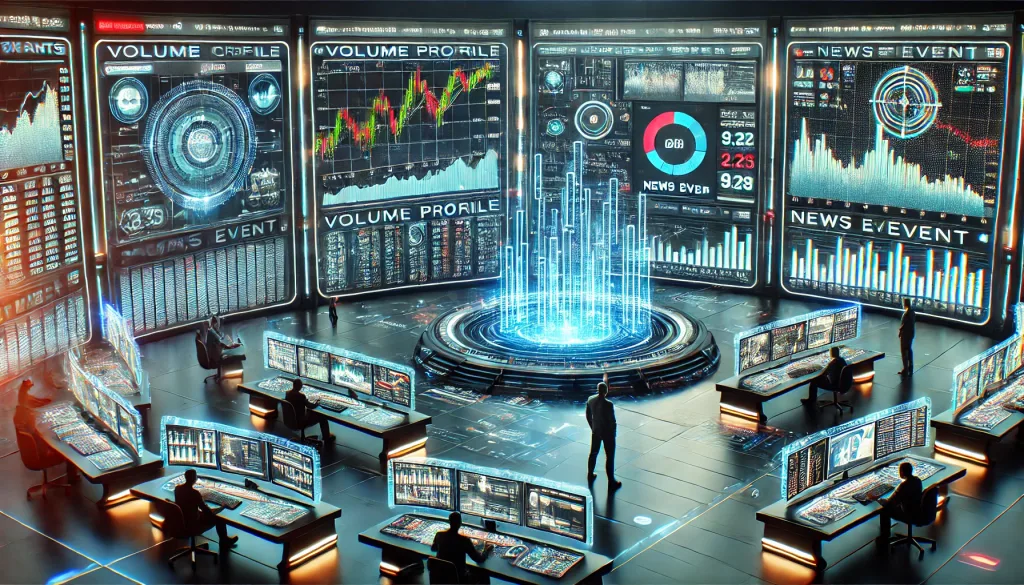 Volume profile approach for news trading