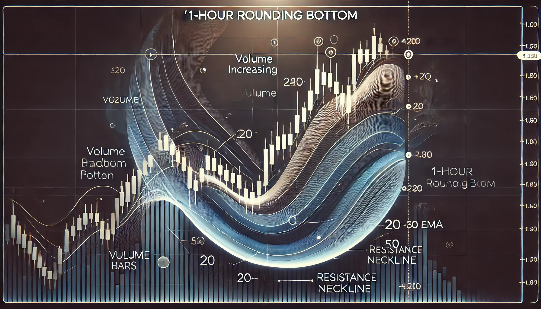 Rounding bottom pattern trading